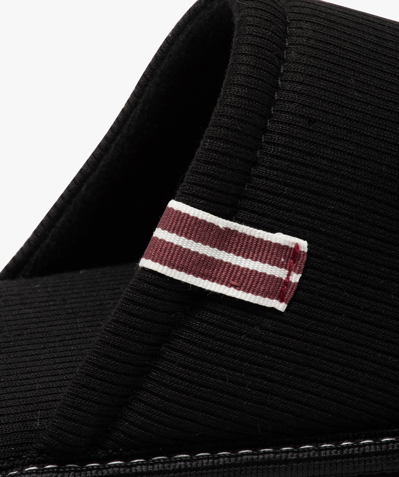 Chaussons homme mules confort unies en tissu ctelé noir | GEMO