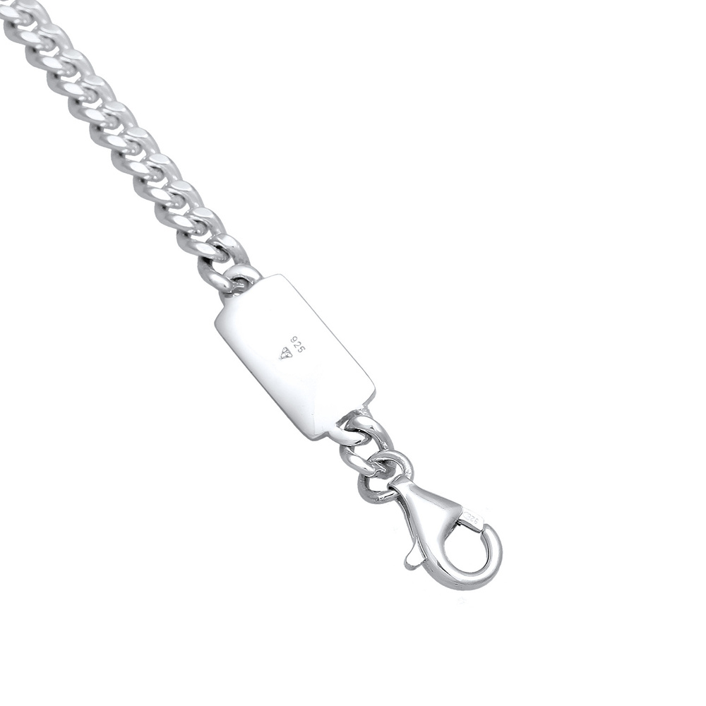 KUZZOI KUZZOI Collier Hommes Char massif avec perles de coquillage en argent sterling 92 collier