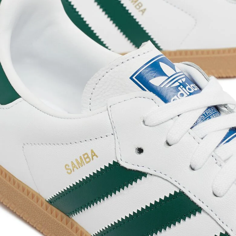 adidas Originals Samba OG ftwr white/collegiate green/gum 3