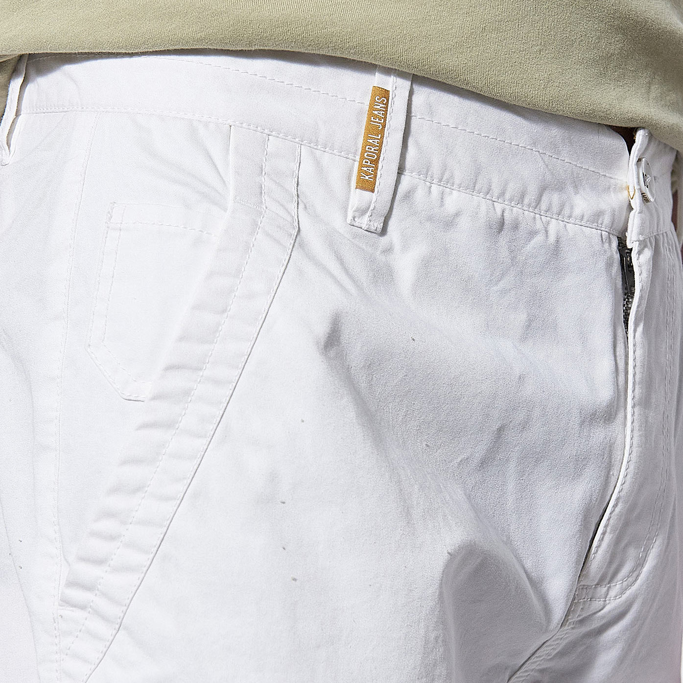 NEPAL  Bermuda cargo blanc Homme en 100% coton