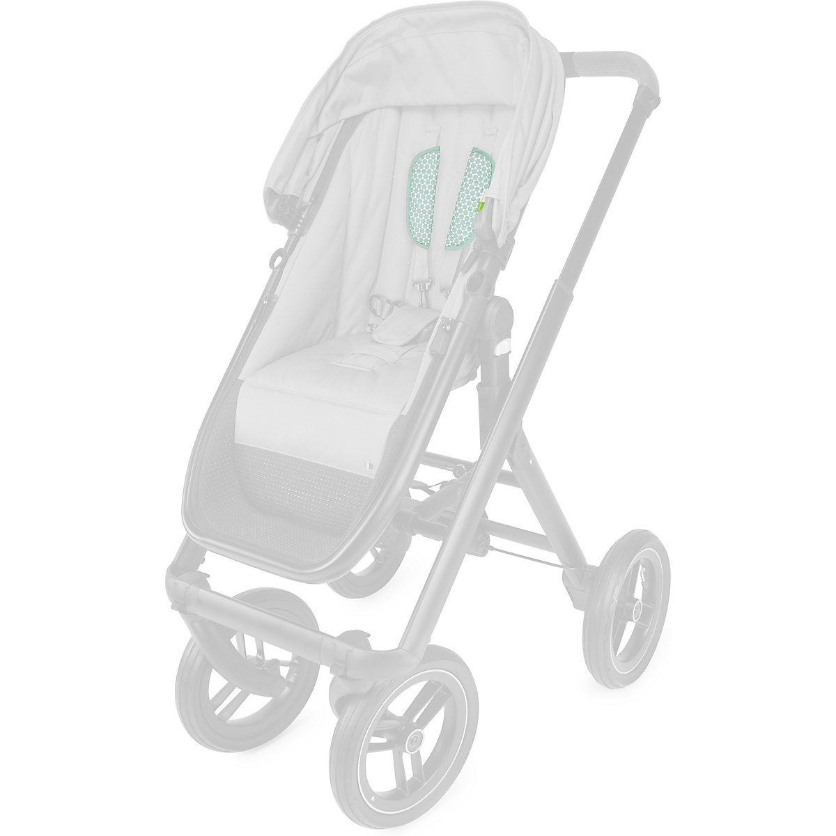 AUGUST Gurtpolster-Set für Kinderwagen und Buggys - Prisma, mint, 2-tlg.