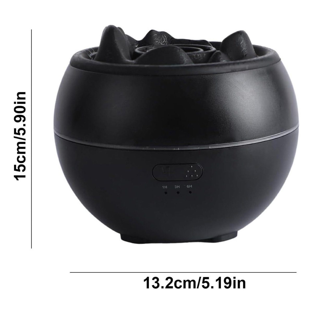 Yoyaxi Luftbefeuchter 360 ml Flammen-Aromatherapie-Diffusor für Zuhause und Schlafzimmer, Großer Luftbefeuchter mit automatischer Abschaltung, LED-Nachtlicht