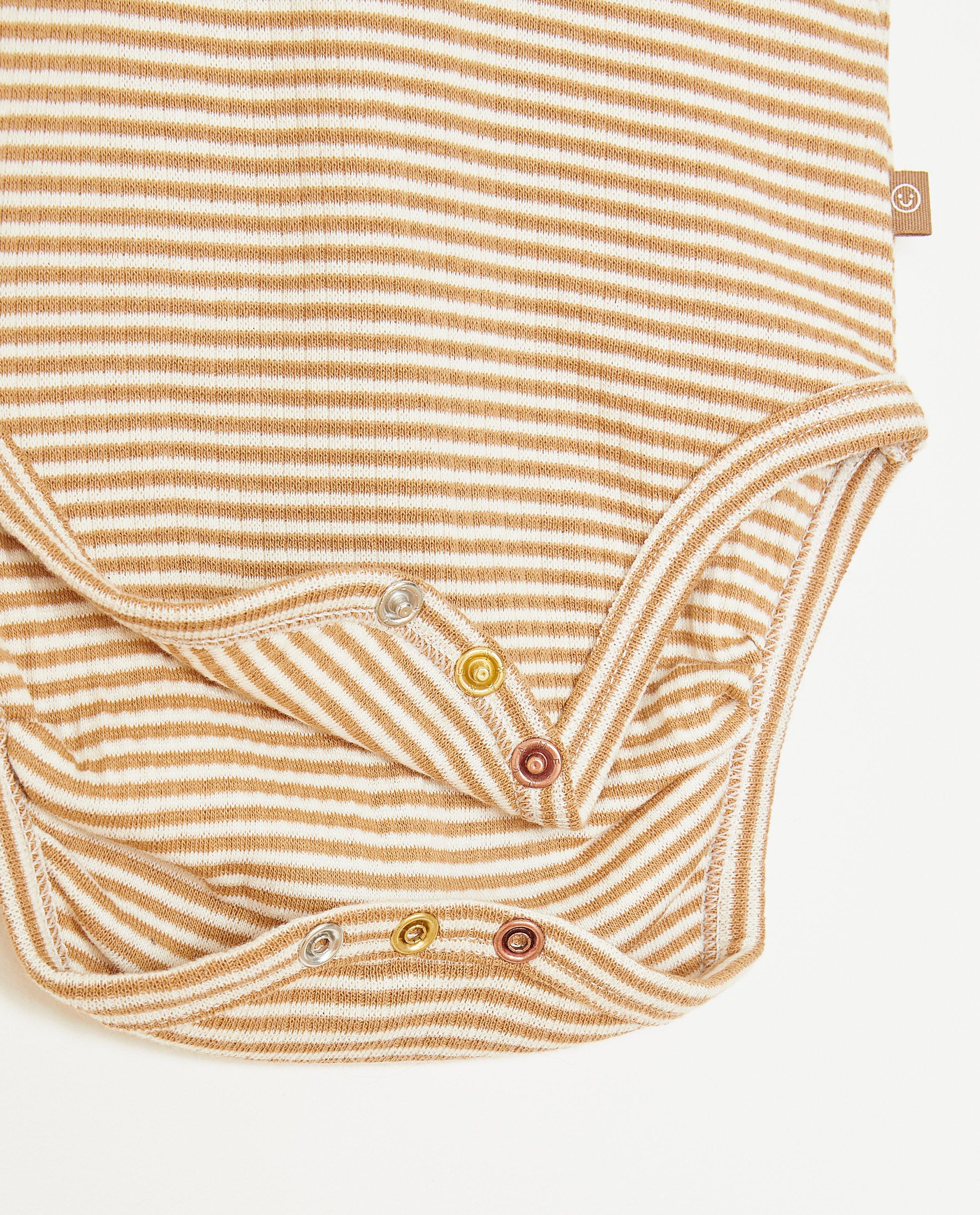 Cuddles and Smiles Romper med kuverthals beige