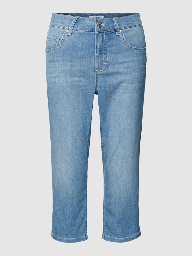 Caprijeans im 5-Pocket-Design in blau