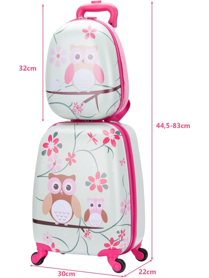 COSTWAY 2 tlg. Kofferset in Rosa günstig kaufen 30 x 20 cm