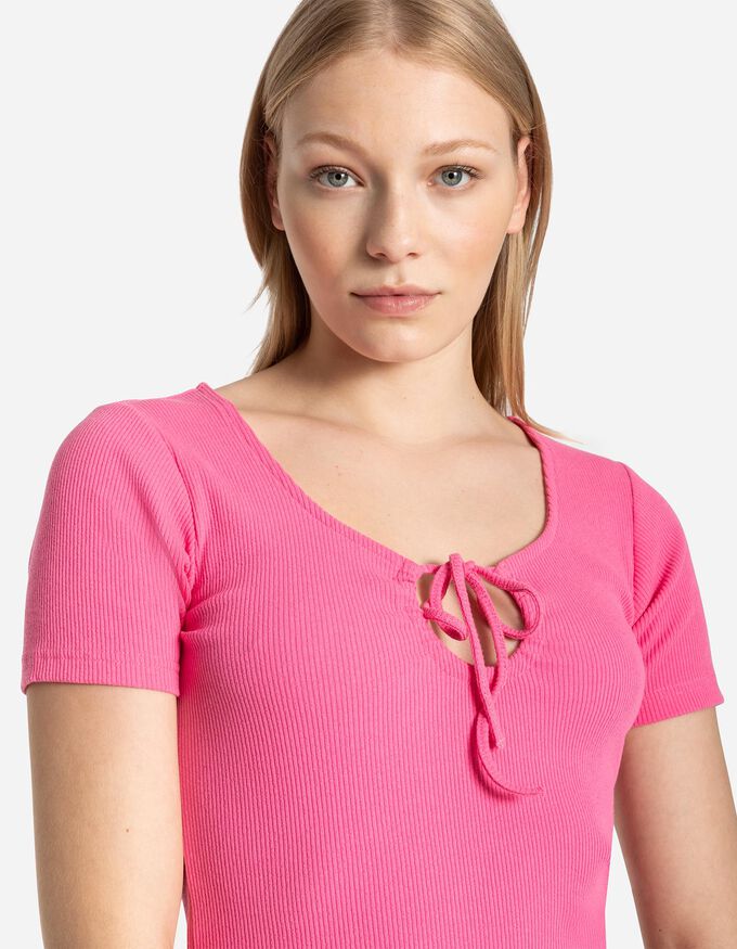 T-Shirt - Schlüsselloch-Ausschnitt