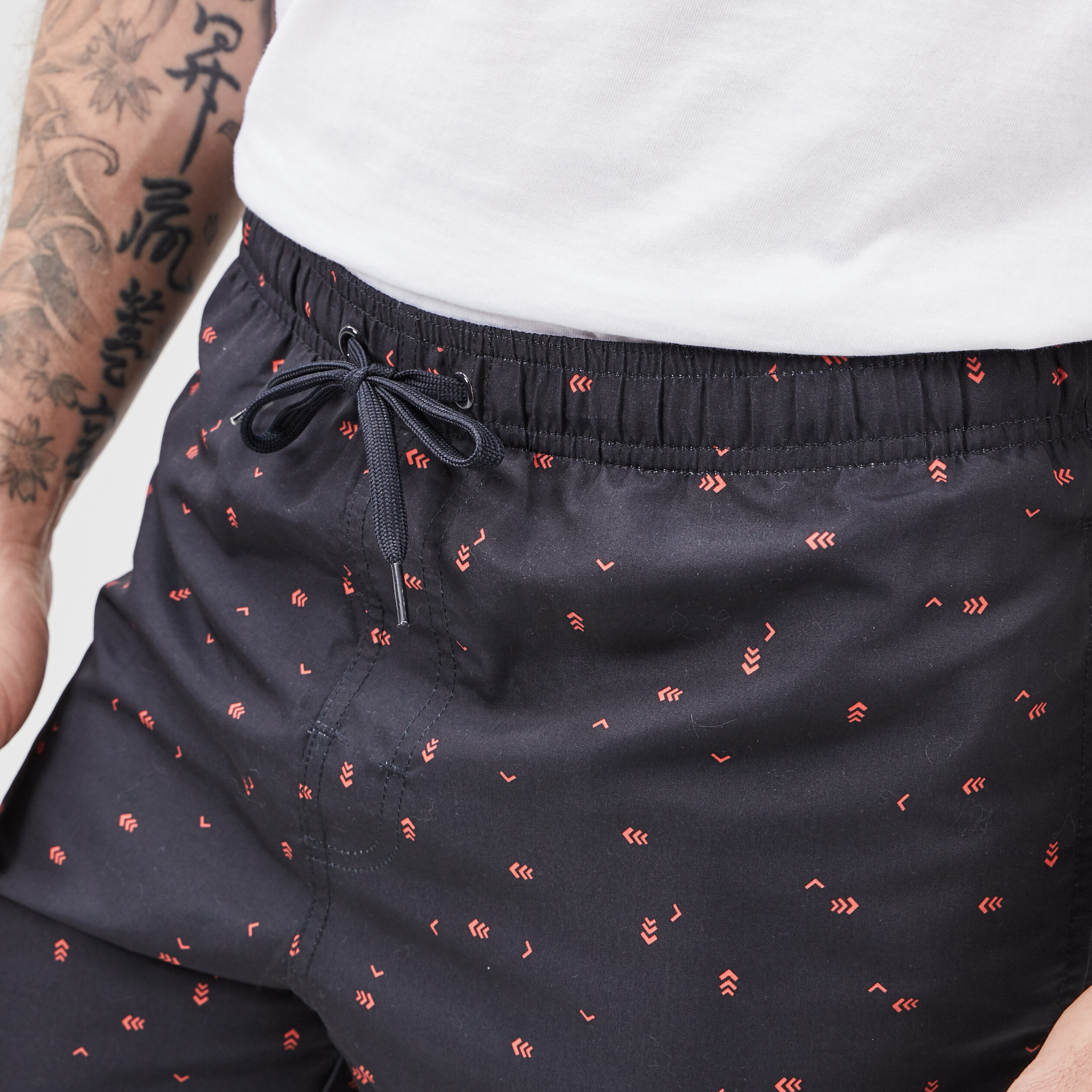 Short de bain taille élastiquée bleu marine homme | La Halle
