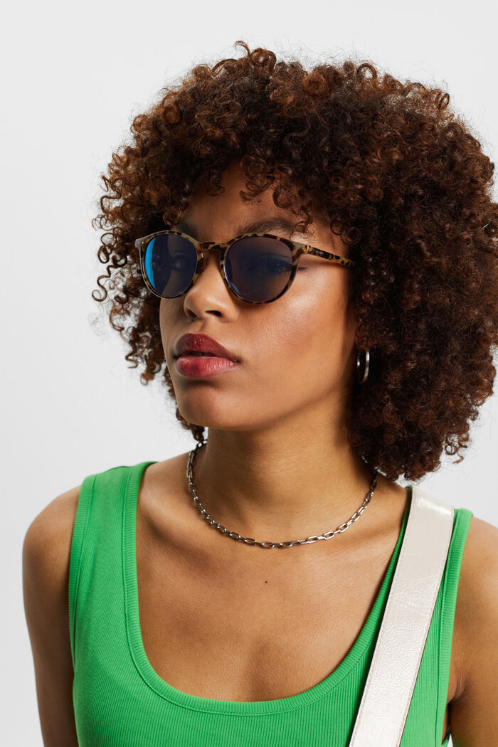 Unisex-Sonnenbrille mit verspiegelten Gläsern