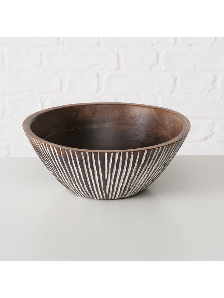 Boltze Dekoschale ''Riffley'' in Braun - (H)10 x Ø 25 cm günstig kaufen onesize