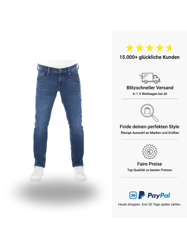Mustang Jeans Oregon tapered in Blau günstig kaufen