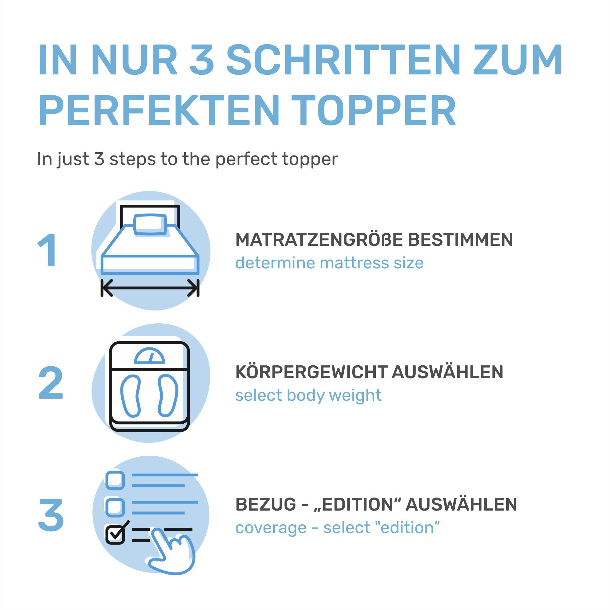Topper mit Memory Foam von, Dailydream, Viscoschaum, (mit unterschiedlichen Bezugs-Editionen, 