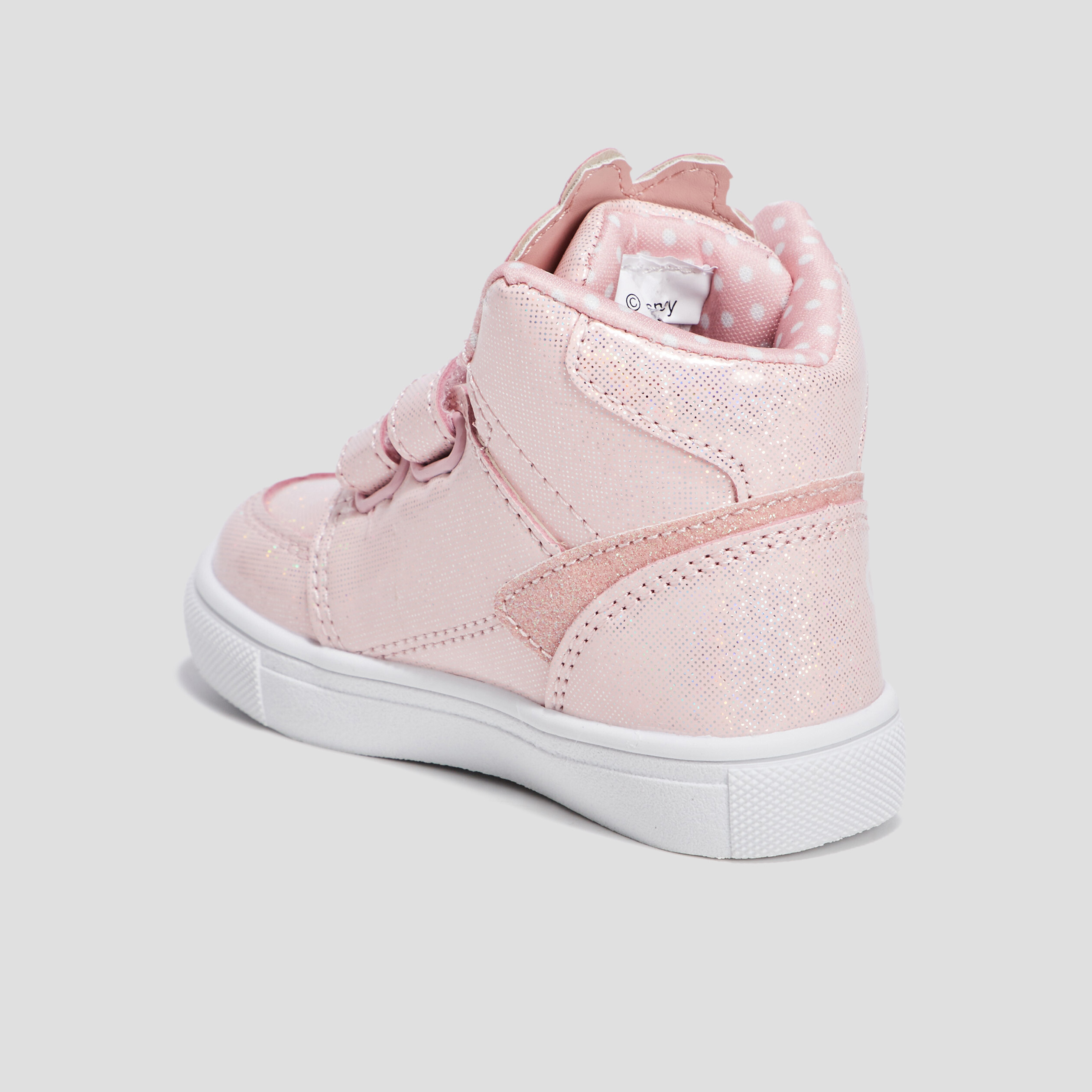 Baskets montantes pailleté Minnie rose bébé fille | La Halle