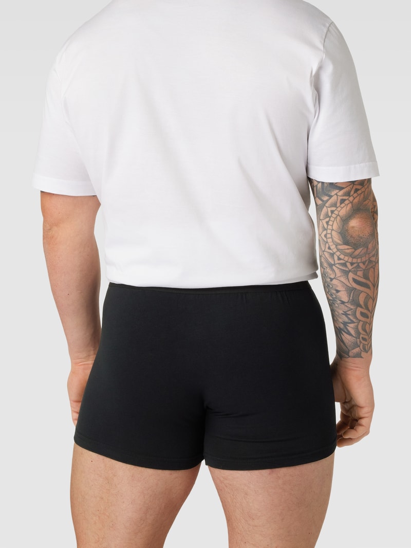 PLUS SIZE Trunks mit elastischem Logo-Bund im 2er-Pack in rot