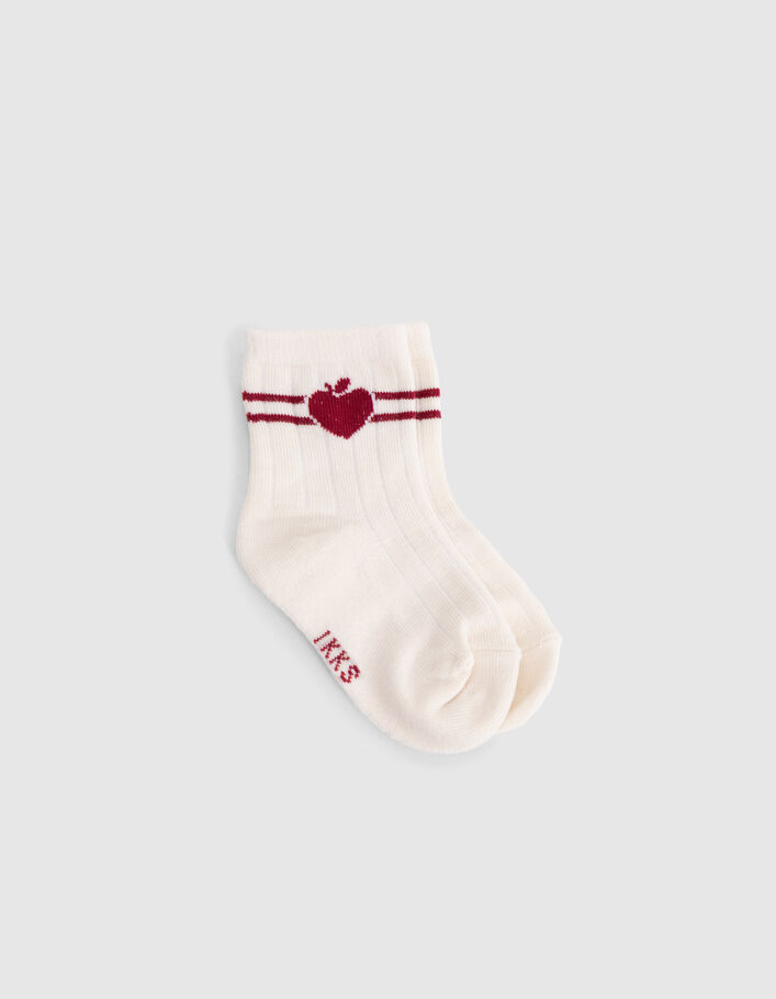 Chaussettes marine, silver et écrues bébé fille