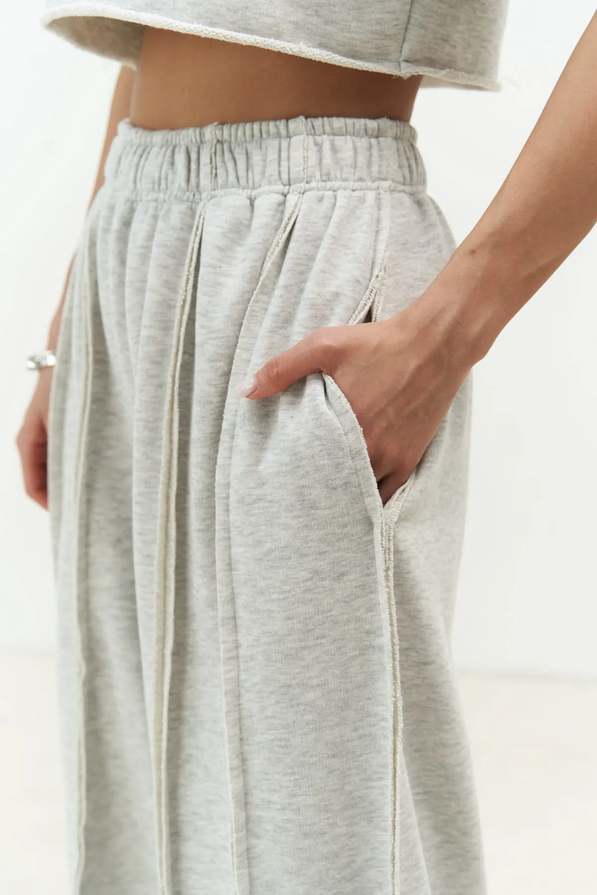 MAİ COLLECTİON  Marcio Karmelange Crop-Trainingsanzug-Set
