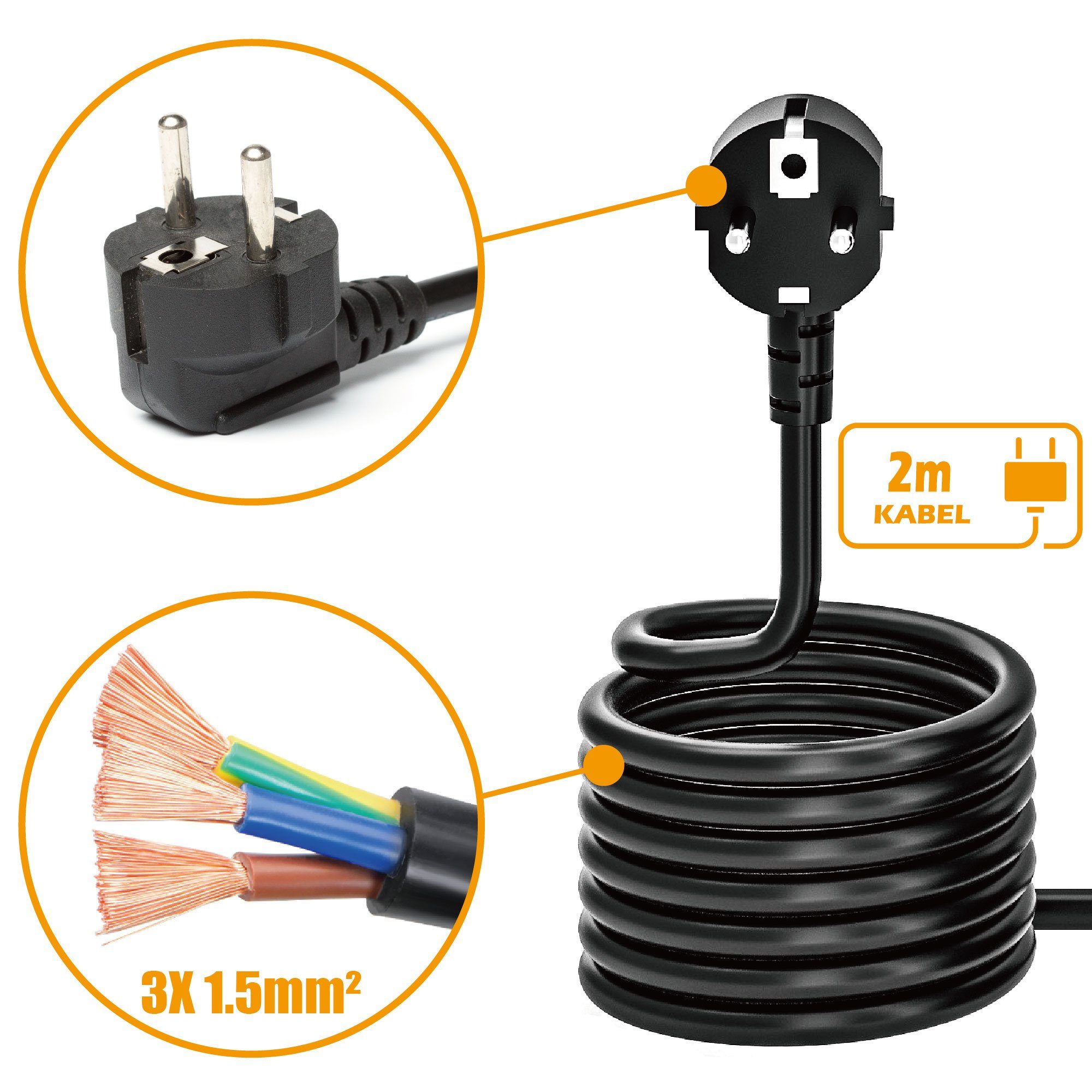 neue dawn 12 Fach Mehrfachsteckdose mit 4 USB Steckdosenturm Steckdosenleiste Mehrfachsteckdose 12-fach (Uberspannungsschutz, Kabellänge 2 m), Mehrfachsteckdose