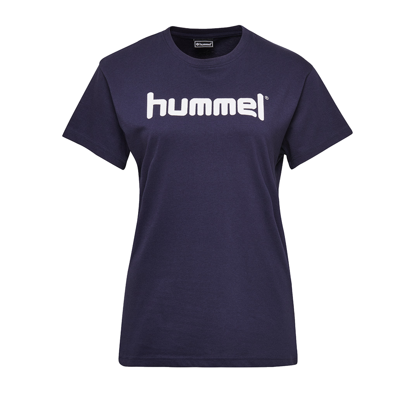 Hummel Cotton T-Shirt Logo Damen Blau F7026