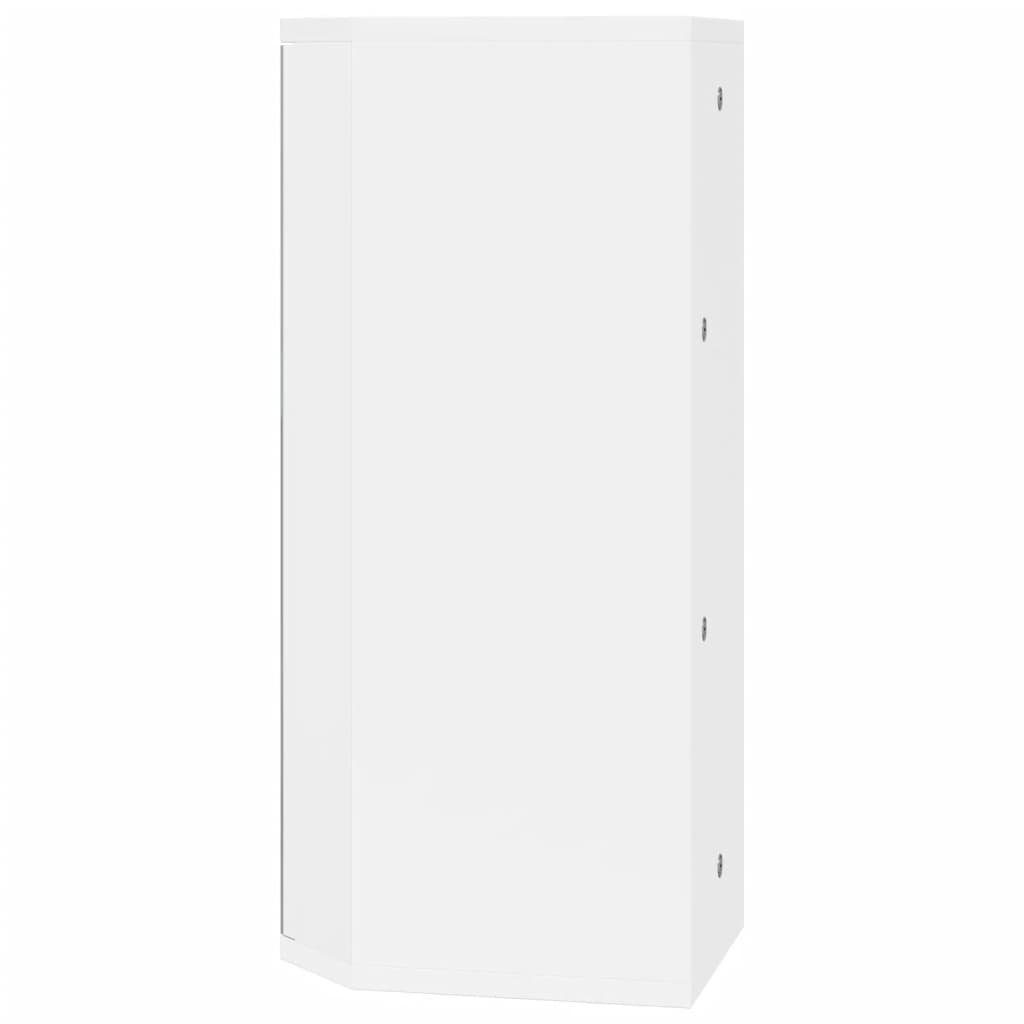 vidaXL Badezimmerspiegelschrank Eck-Spiegelschrank Weiß 30x24x60 cm (1-St)