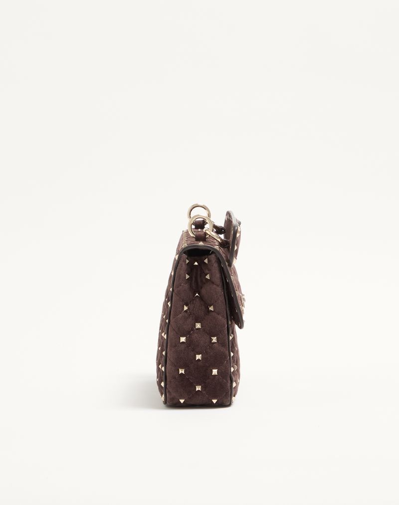 Valentino Garavani Bolsa Rockstud Spike Média Camurça