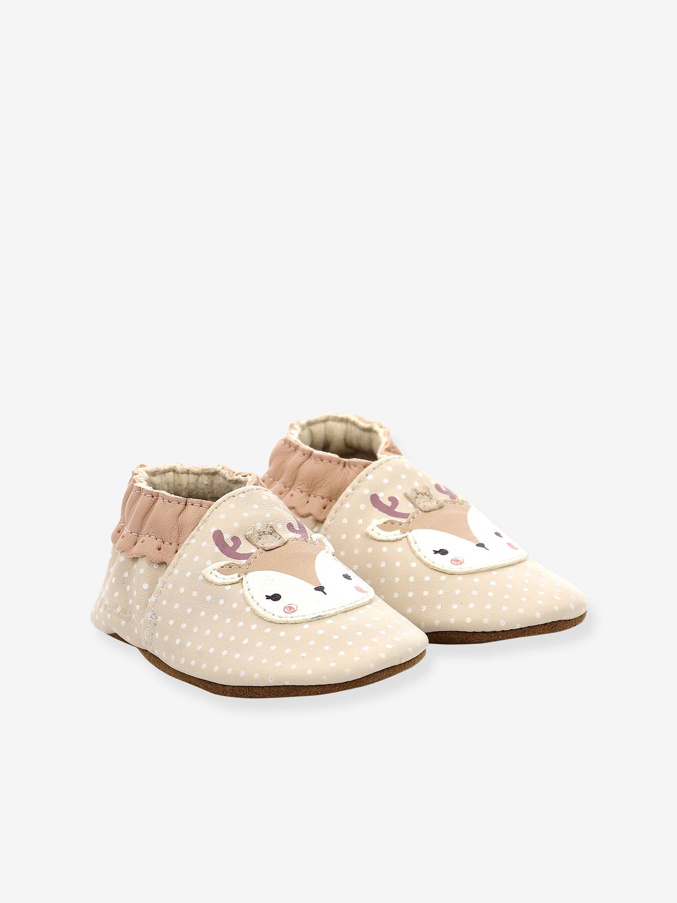 Chaussons cuir souple bébé Fancy Snow 874581-10 ROBEEZ© beige