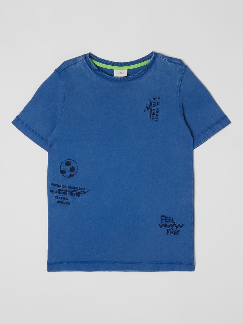 T-Shirt im Washed-Out-Look in jeans
