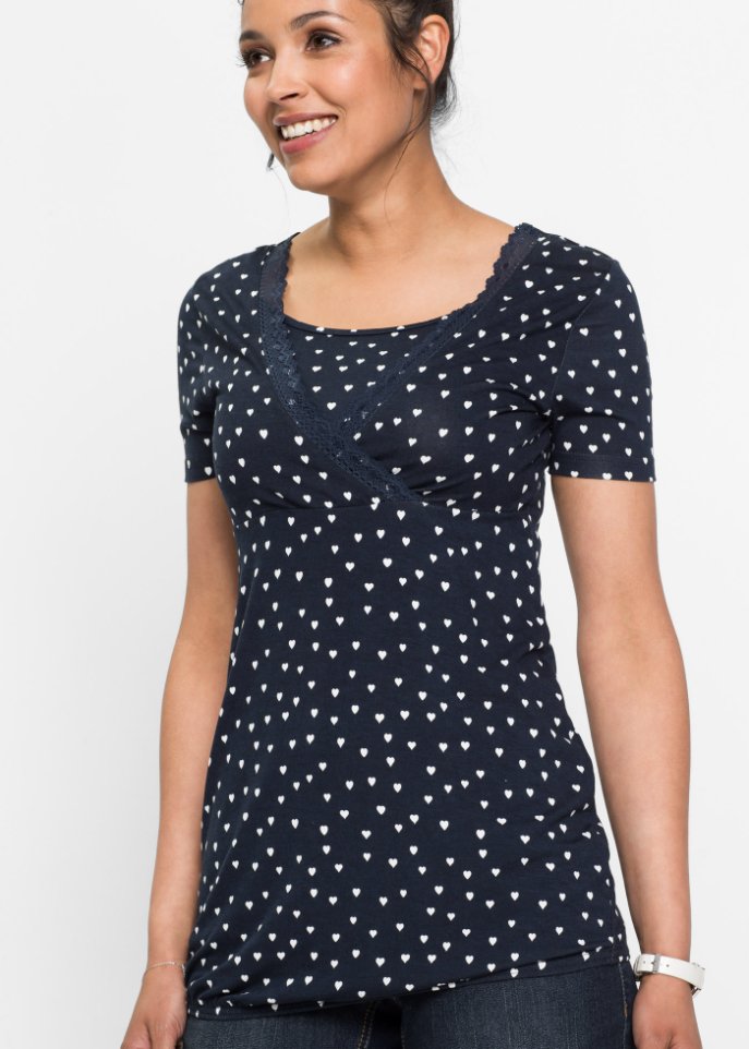 Umstandsshirt / Stillshirt, Spitze