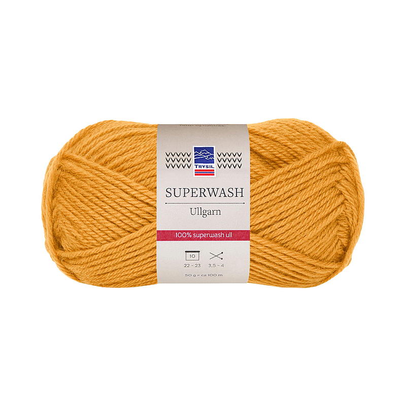 Trysil Superwash ullgarn varmgul