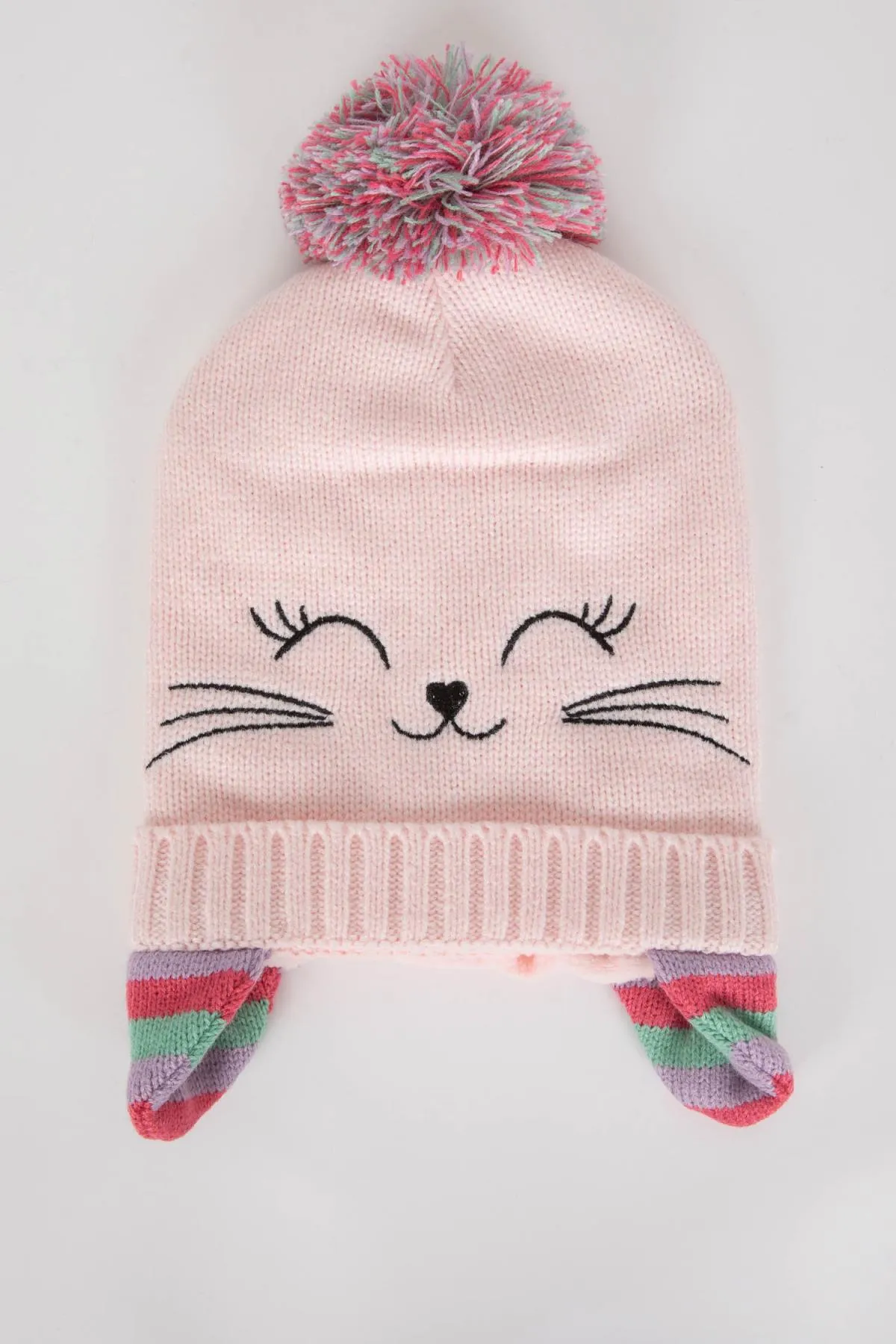 DeFacto  Baskenmütze mit Pompom und Katzenmotiv für Mädchen A5718a823wn