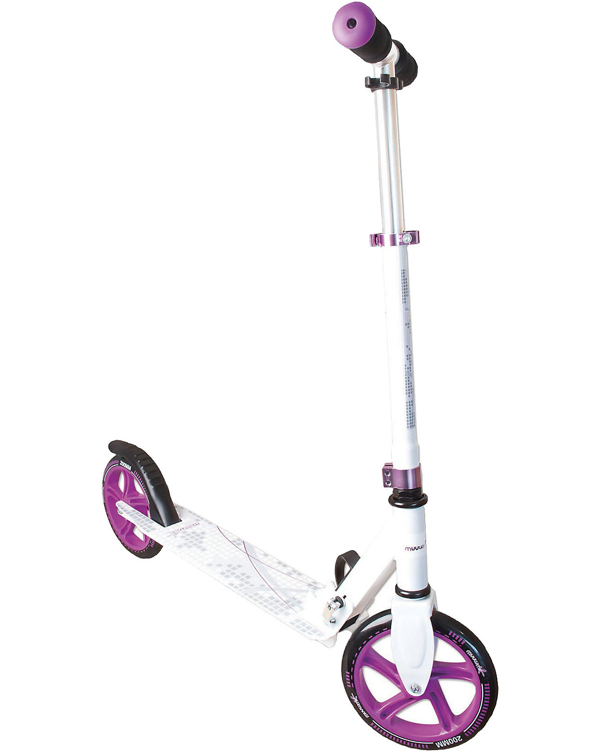 Aluminium Scooter Muuwmi 200, weiß/lila