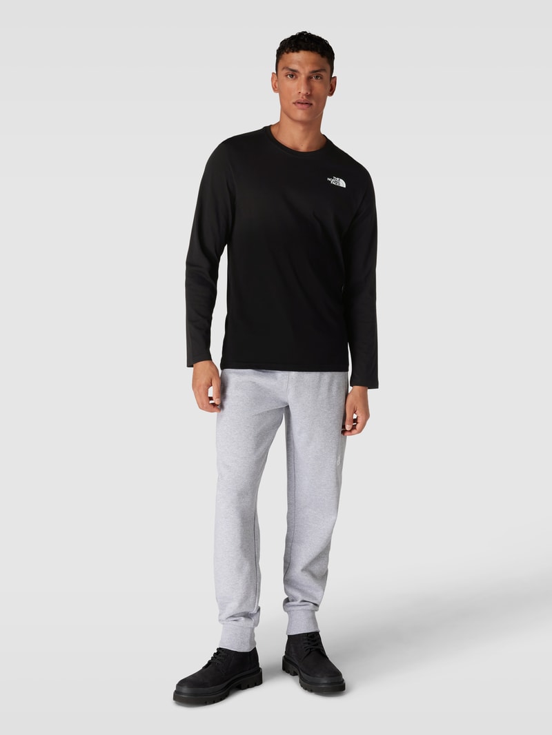 Longsleeve mit Label-Print Modell 'RED BOX' in schwarz