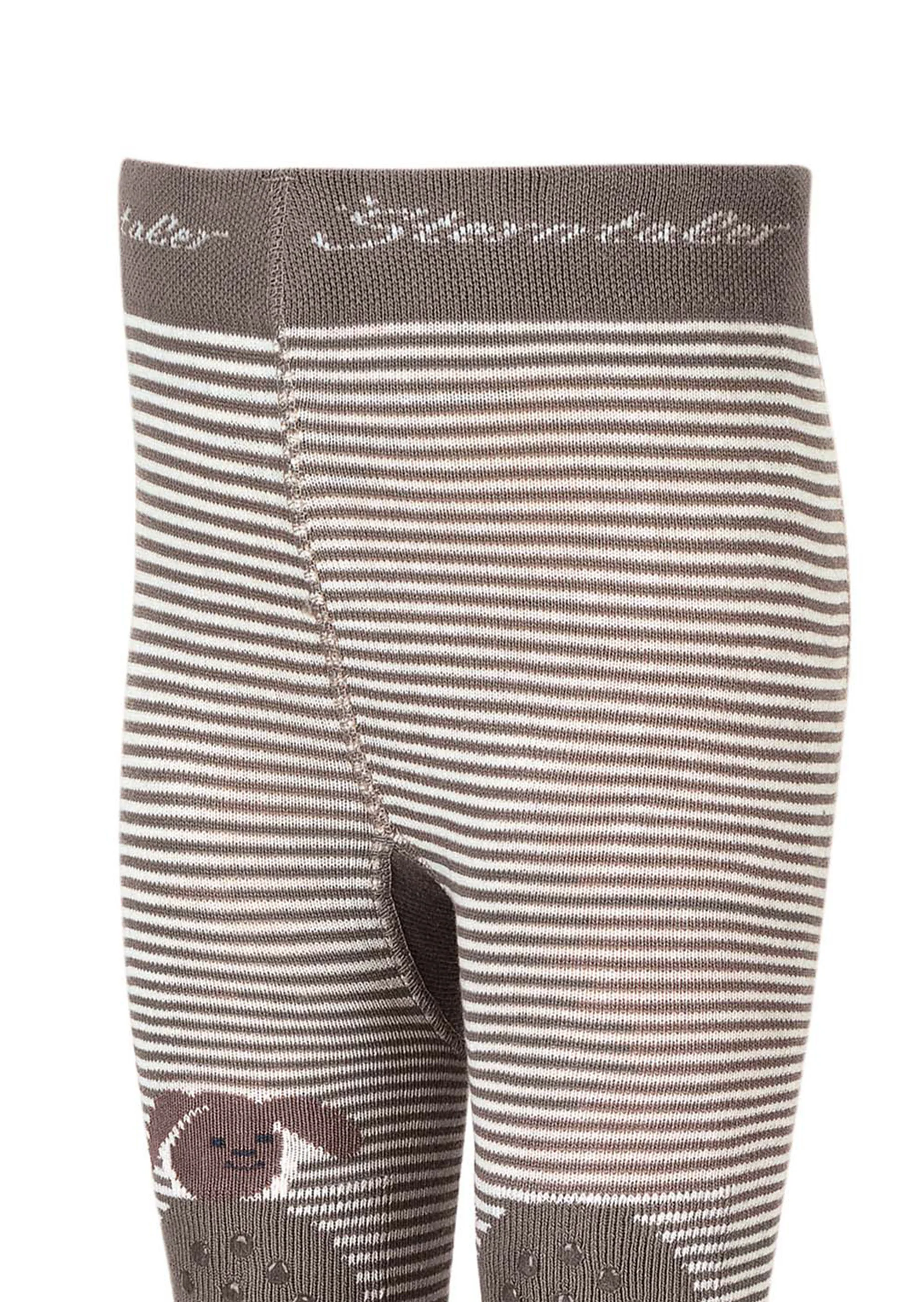 Krabbelstrumpfhose mit Po-Motiv Elefant Eddy, Grau
