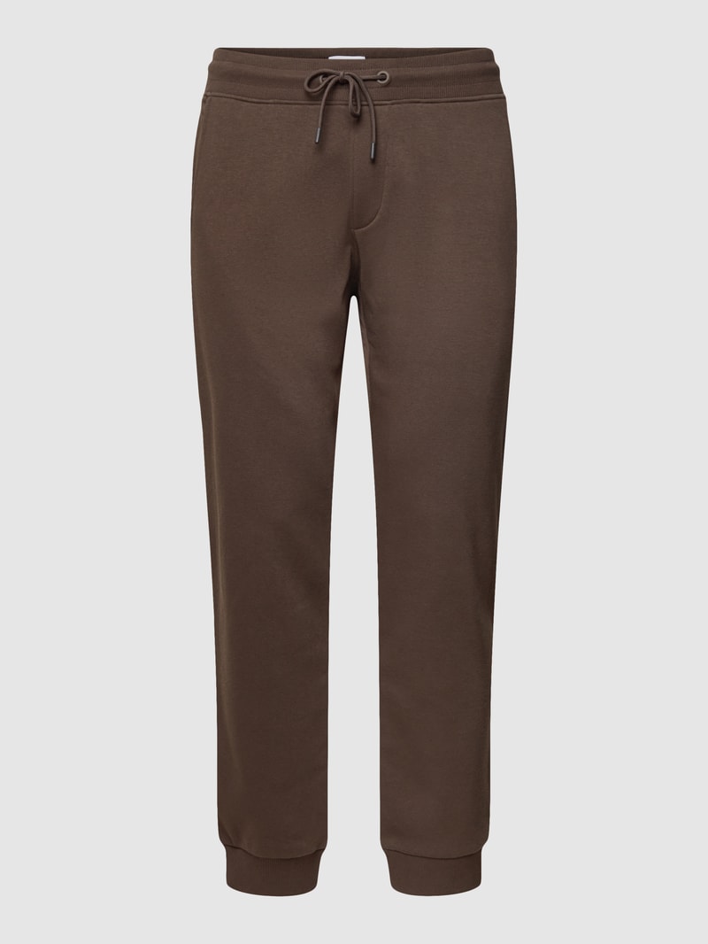 Sweatpants mit Eingrifftaschen in dunkelbraun