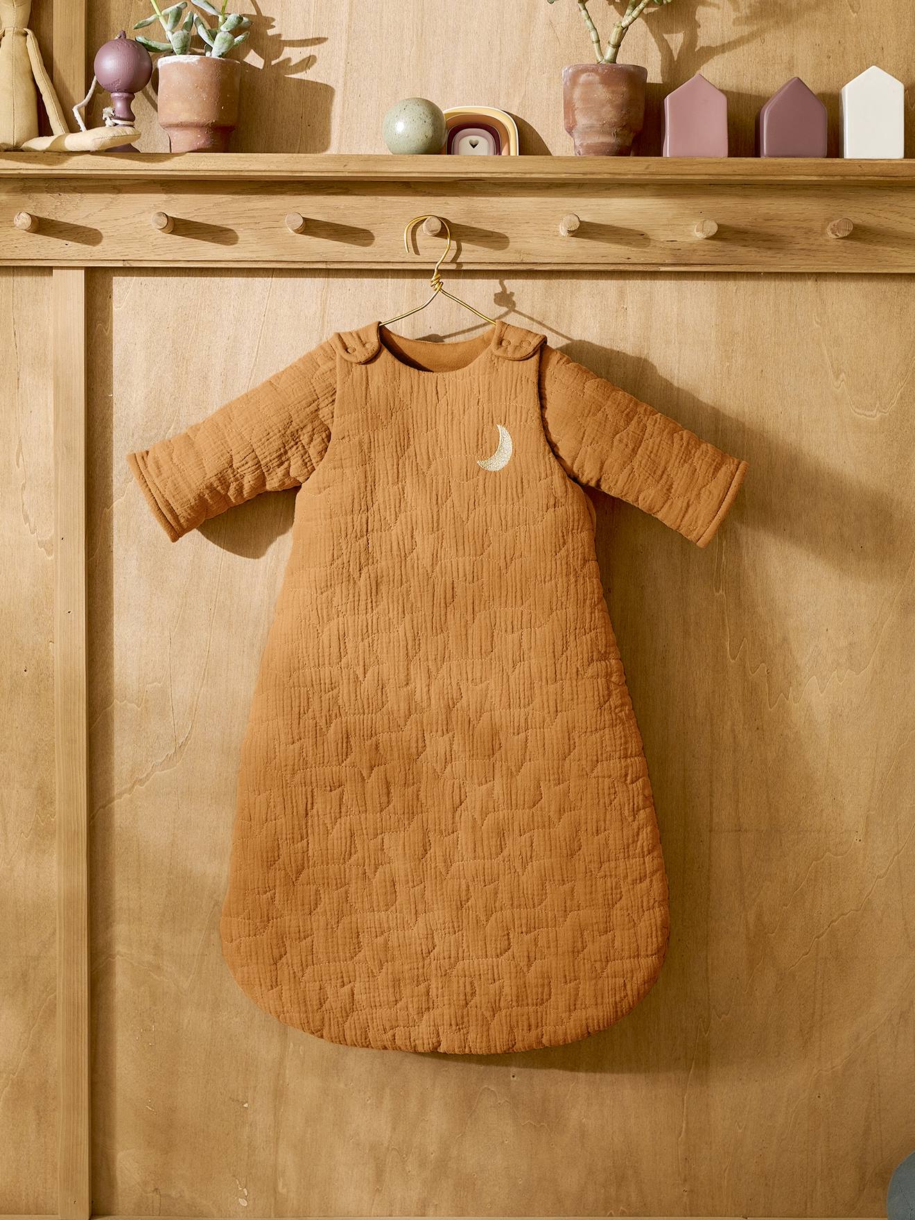 Gigoteuse quiltée manches amovibles NUITS DE RÊVE en coton bio* vert