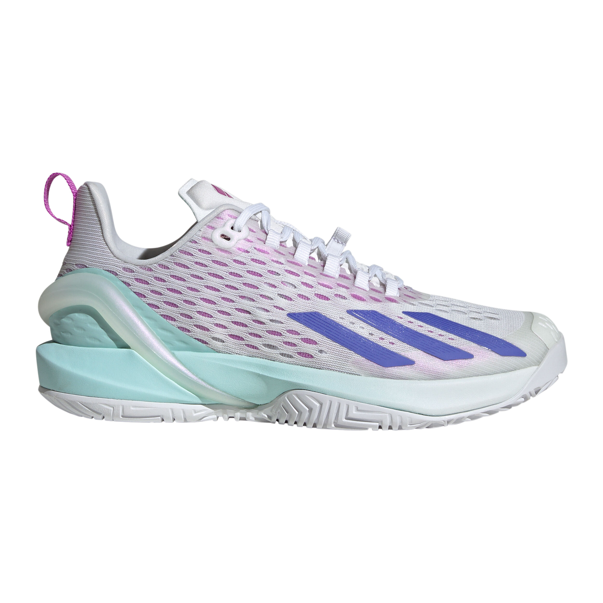 Adizero Cybersonic Allcourtschuh Damen - Hellgrau, Mint