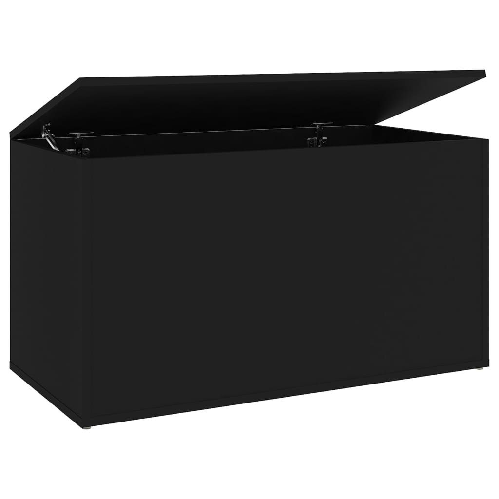 vidaXL Spielzeugtruhe Aufbewahrungstruhe Schwarz 84x42x46 cm Holzwerkstoff (1 St)