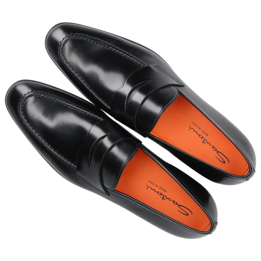 Santoni - Loafer 14944 Kalbsleder - schwarz