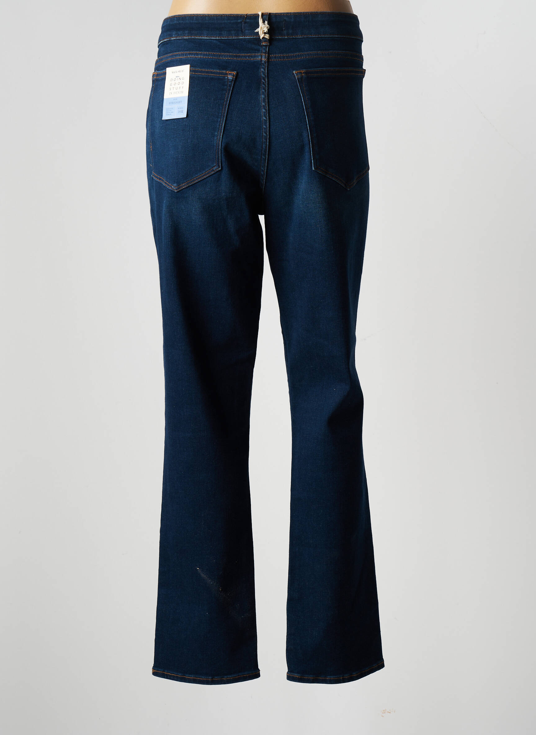 White Stuff Jeans Coupe Droite Femme couleur bleu