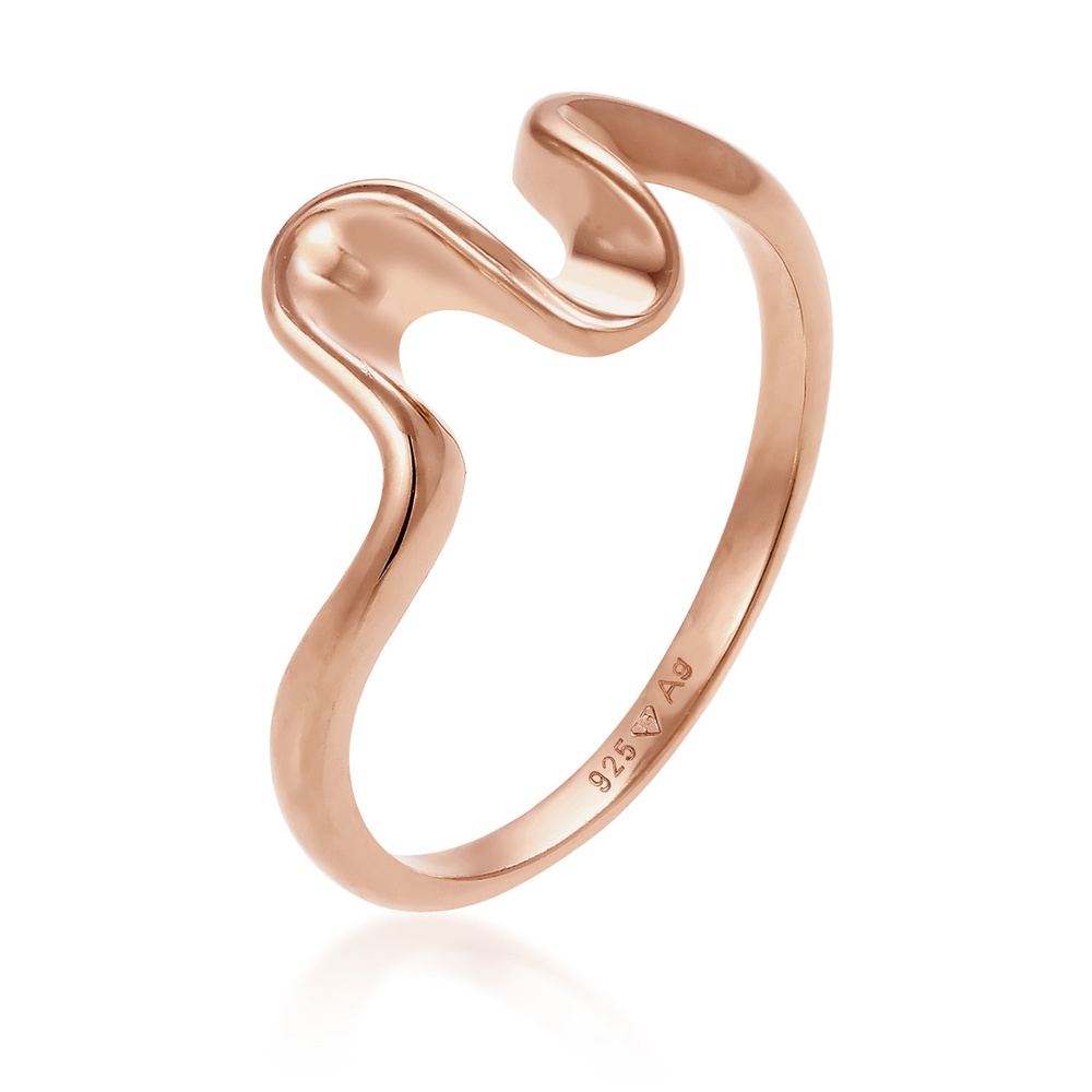 Elli Elli Bague Femmes tendance look vagues en argent sterling 925 Bague