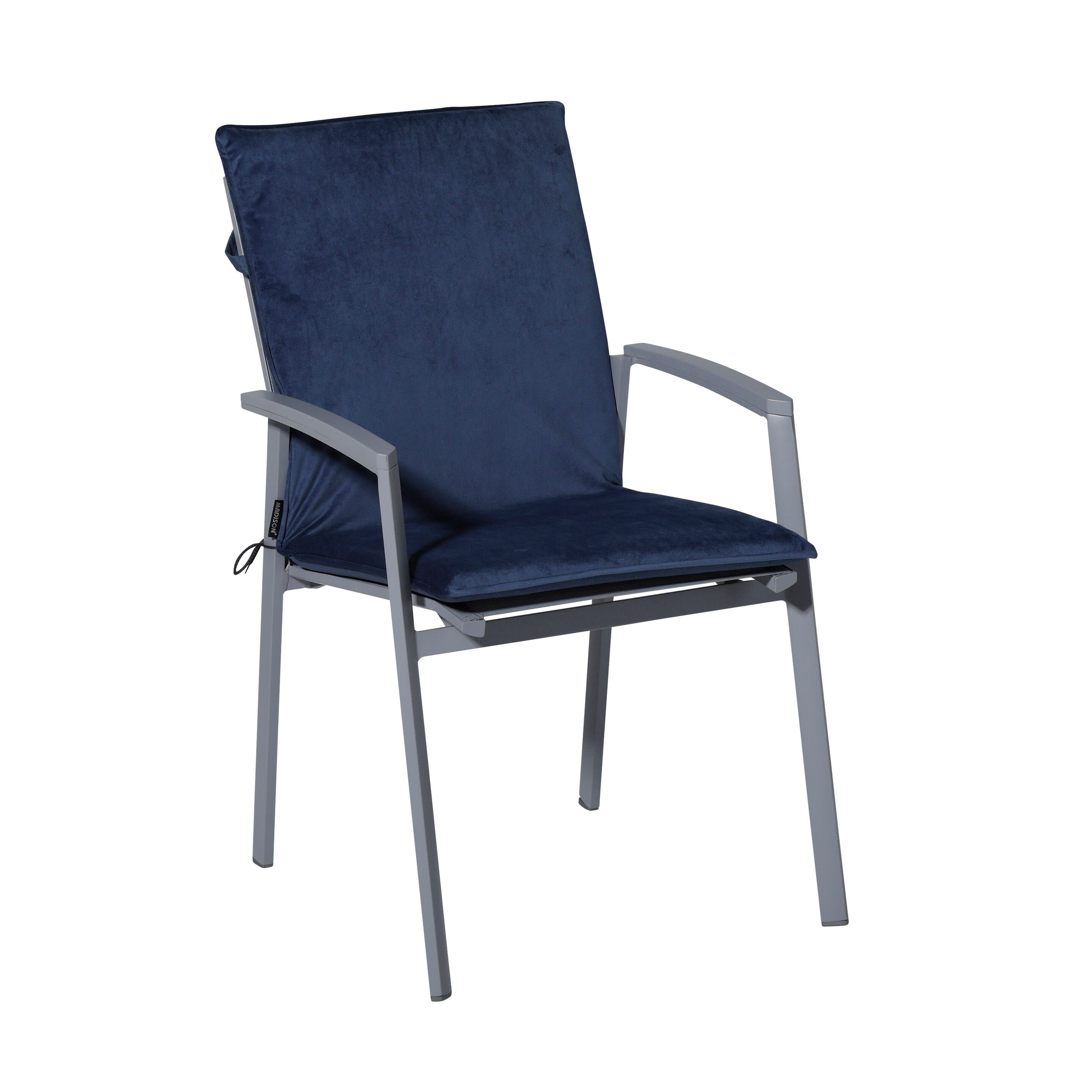 Madison Outdoor Samtblau / Panama Saphirblau 97x49 Kissen mit hoher Rückenlehne