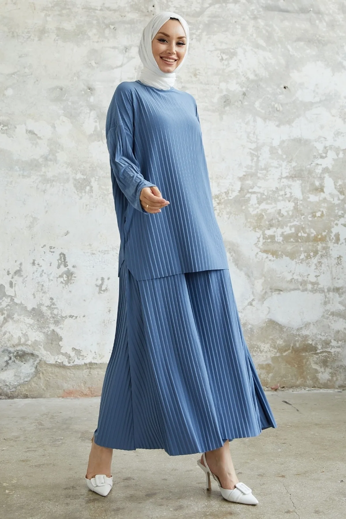 InStyle  Mila Faltenhosen-Tunika-Doppelset - Indigo
