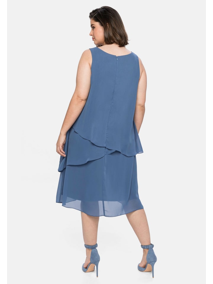 sheego Cocktailkleid in rauchblau günstig kaufen
