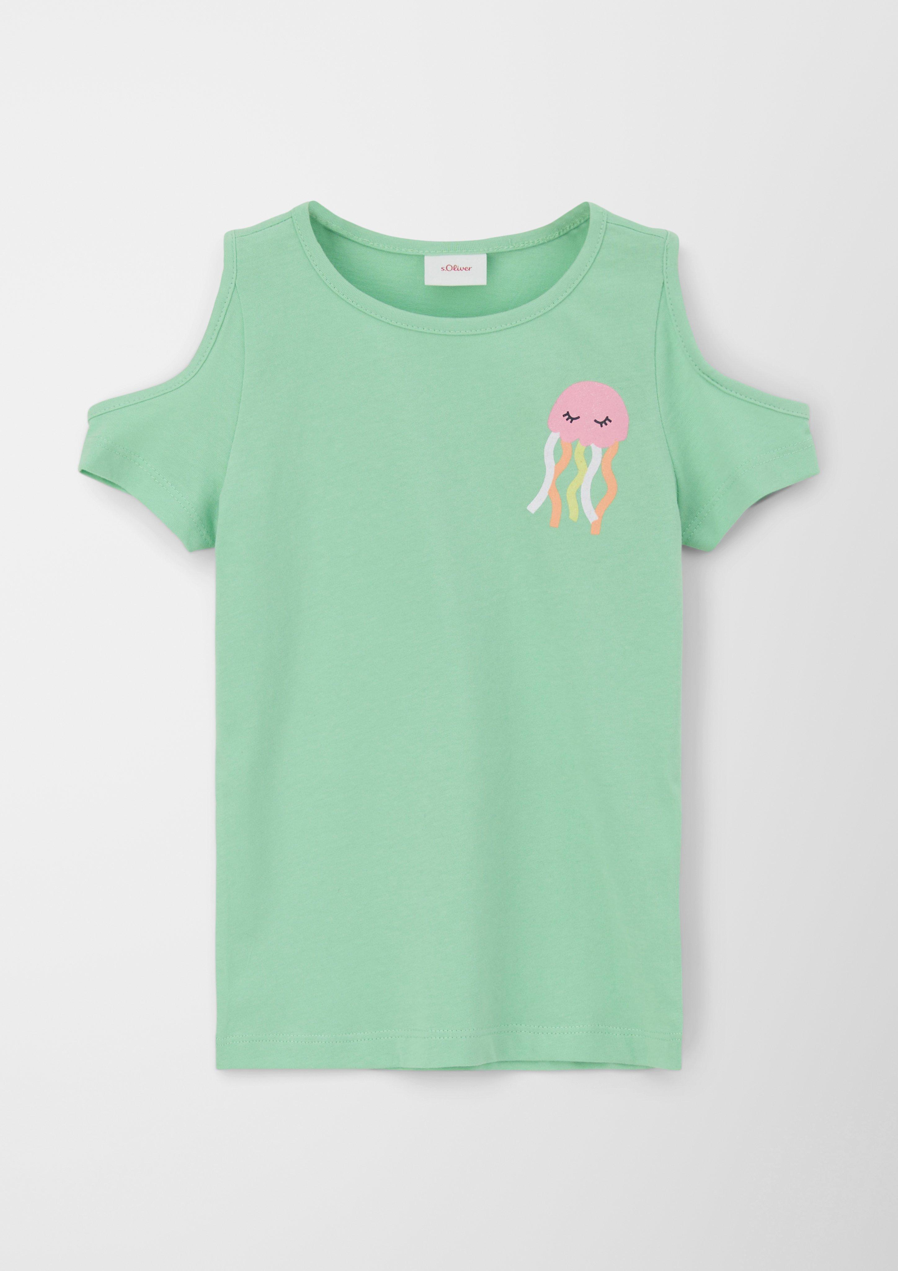 T-Shirt mit Glitzer-Print  2130573-7300