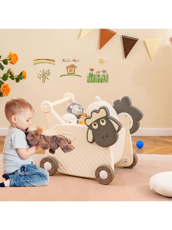 COSTWAY Lauflernwagen mit 18 L Stauraum in Beige günstig kaufen onesize