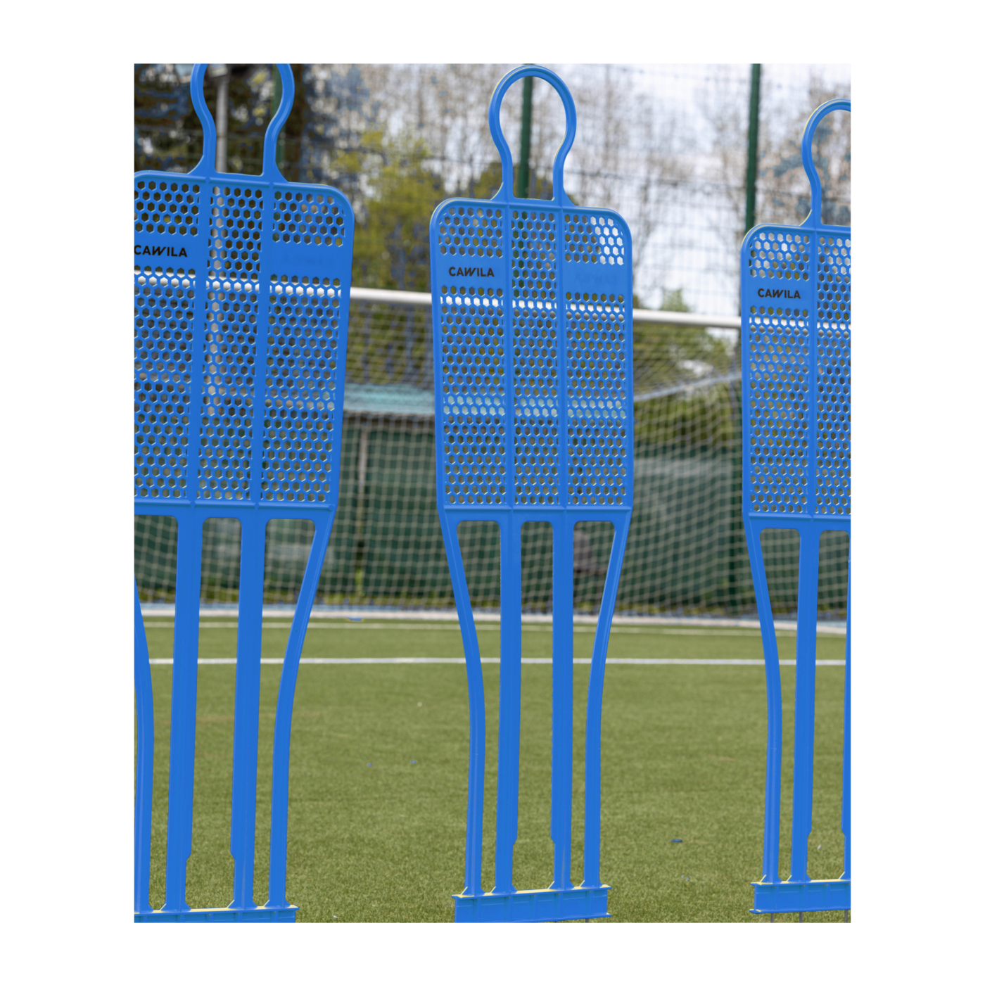 Cawila Trainingsdummy PRO 180cm Blau | Freistoßdummy aus sehr robustem Kunststoff