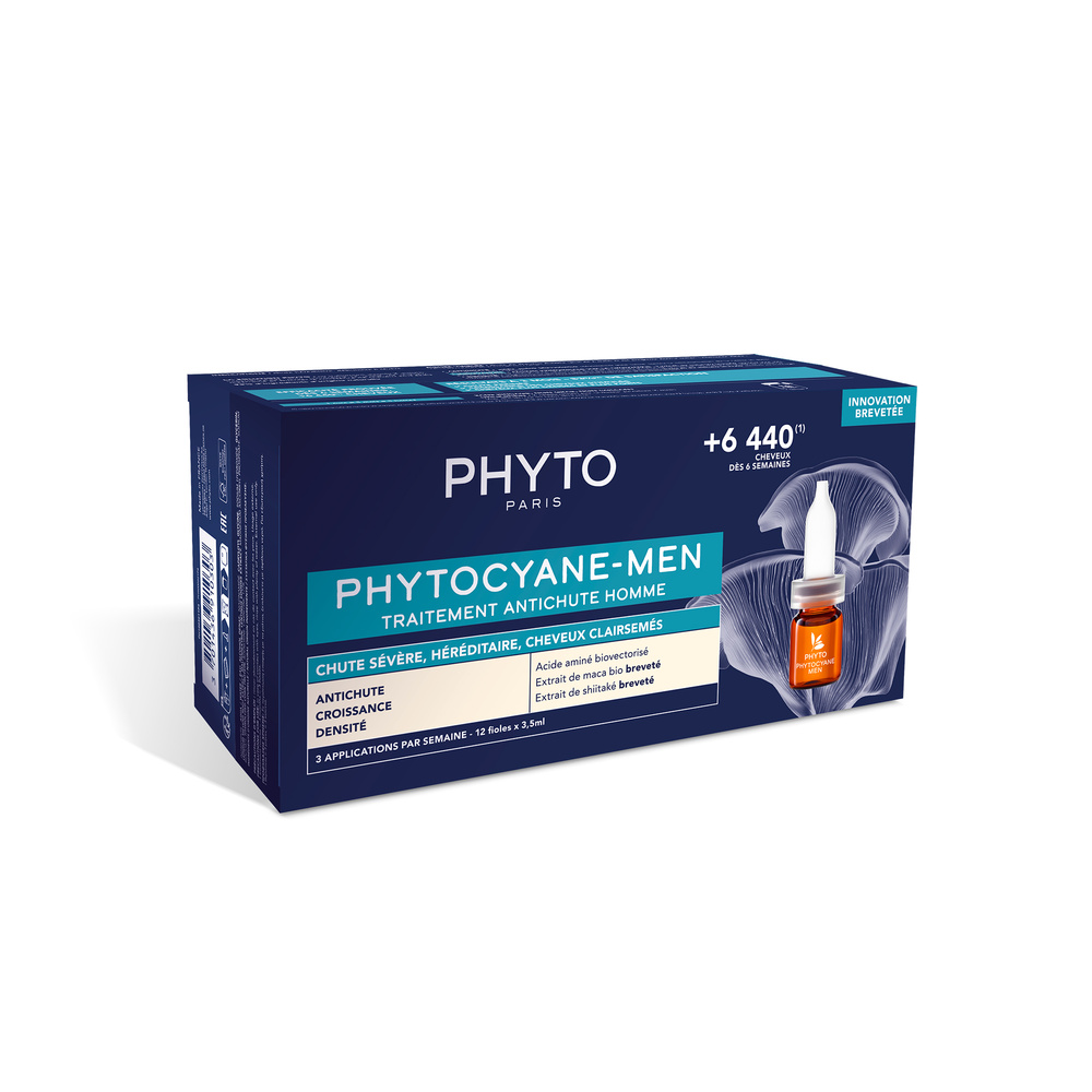 Phyto PHYTOCYANE MEN Traitement antichute homme Chute sévère, cheveux clairsemés Sérum capillaire