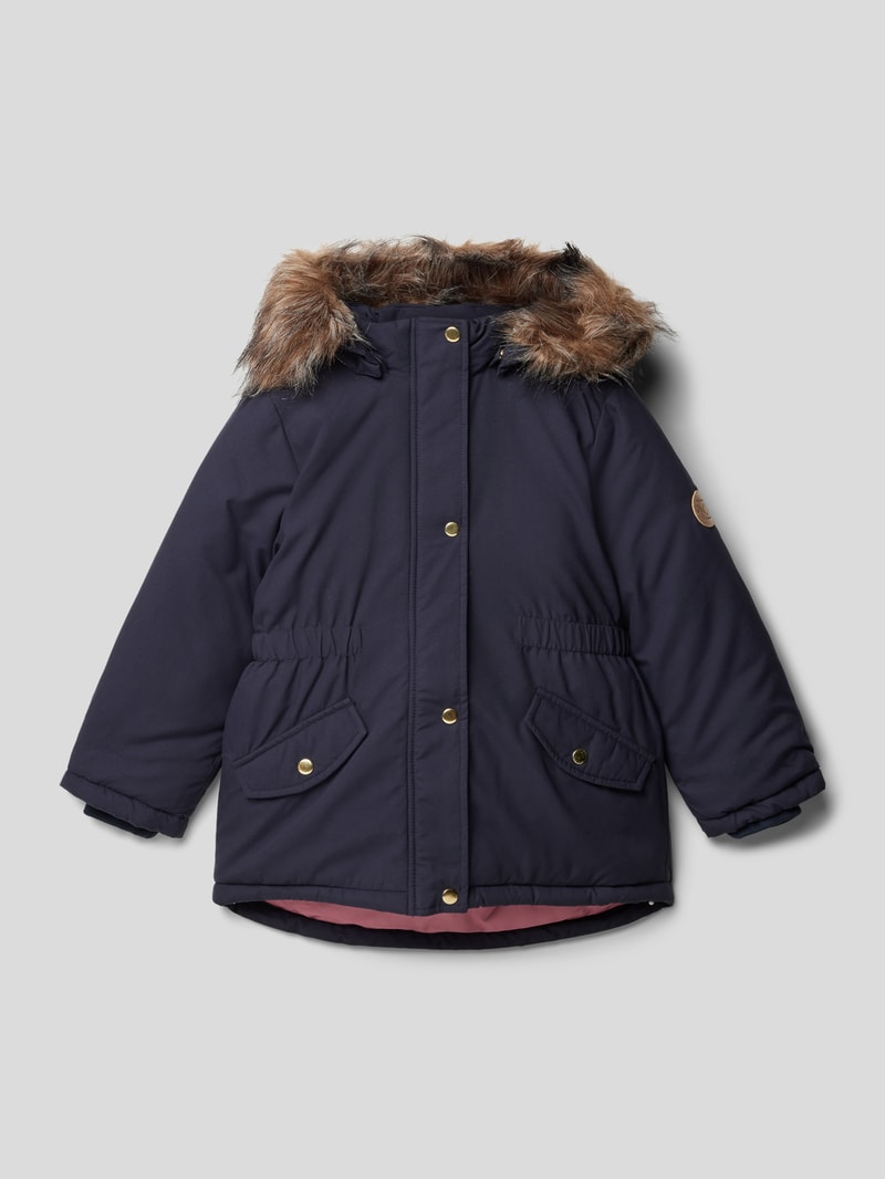 Parka mit Druckknopftaschen Modell 'Marlin' in blau