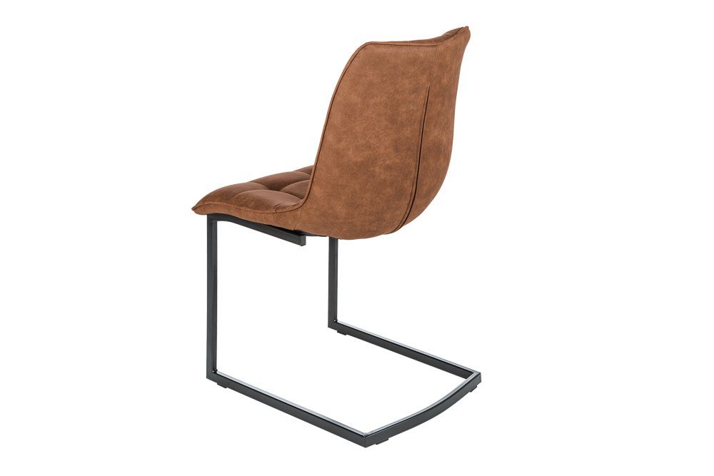 riess-ambiente Freischwinger MIAMI hellbraun, Esszimmer · Microfaser · Metall · Industrial