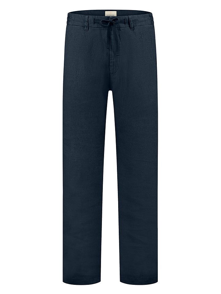 DSTREZZED Leinen-Chino in Dunkelblau günstig kaufen