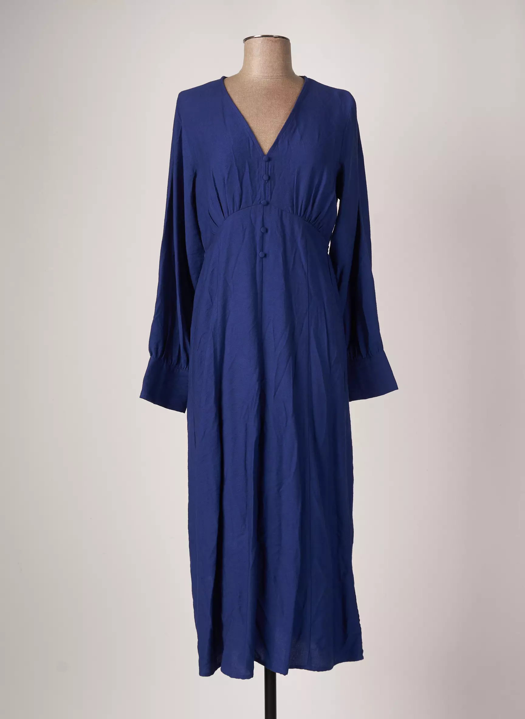 An Ge Robes Mi Longues Femme couleur bleu