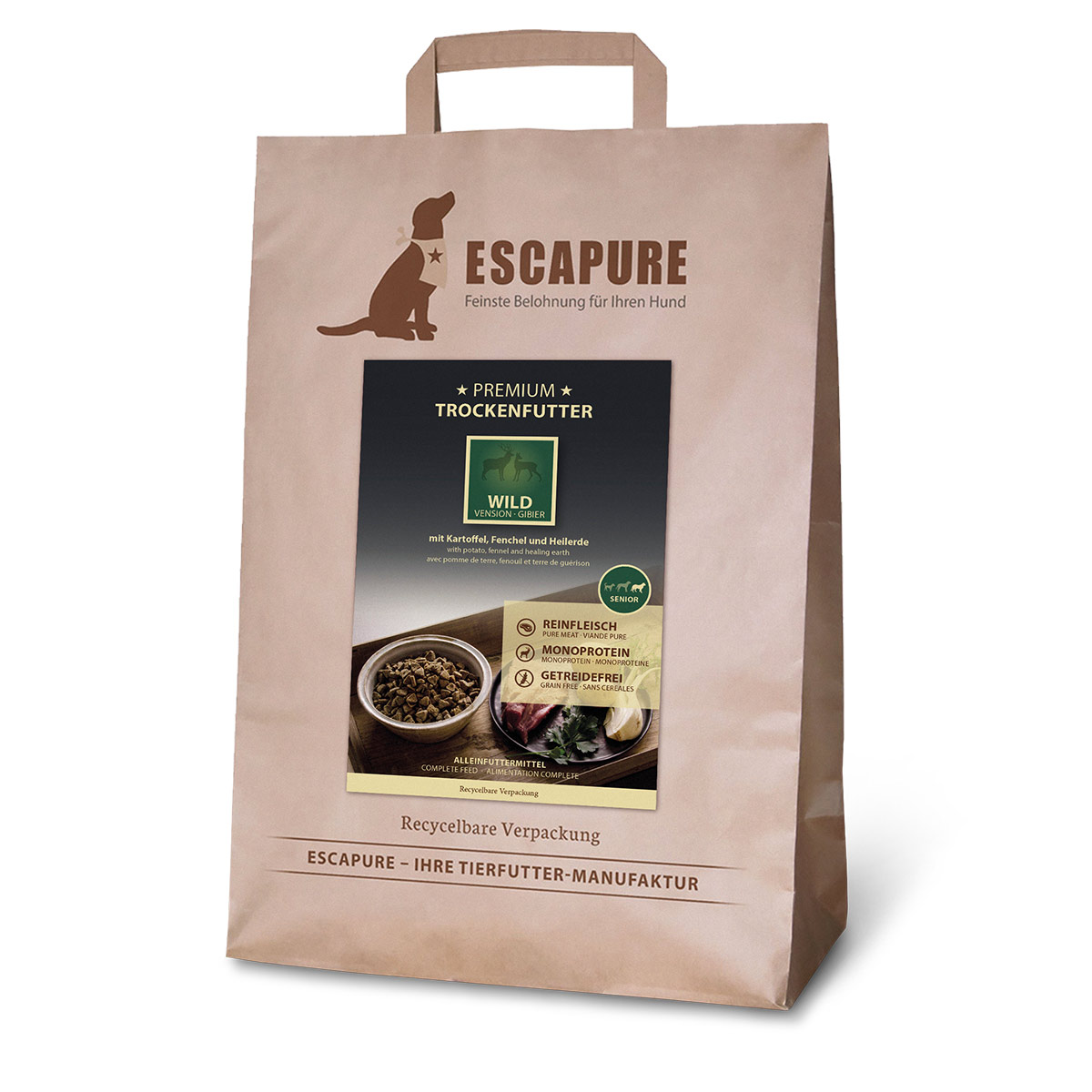 ESCAPURE Senior Wild Premium Trockenfutter 4kg bei ZooRoyal